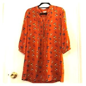 Fossil Silk Shirt-Dress